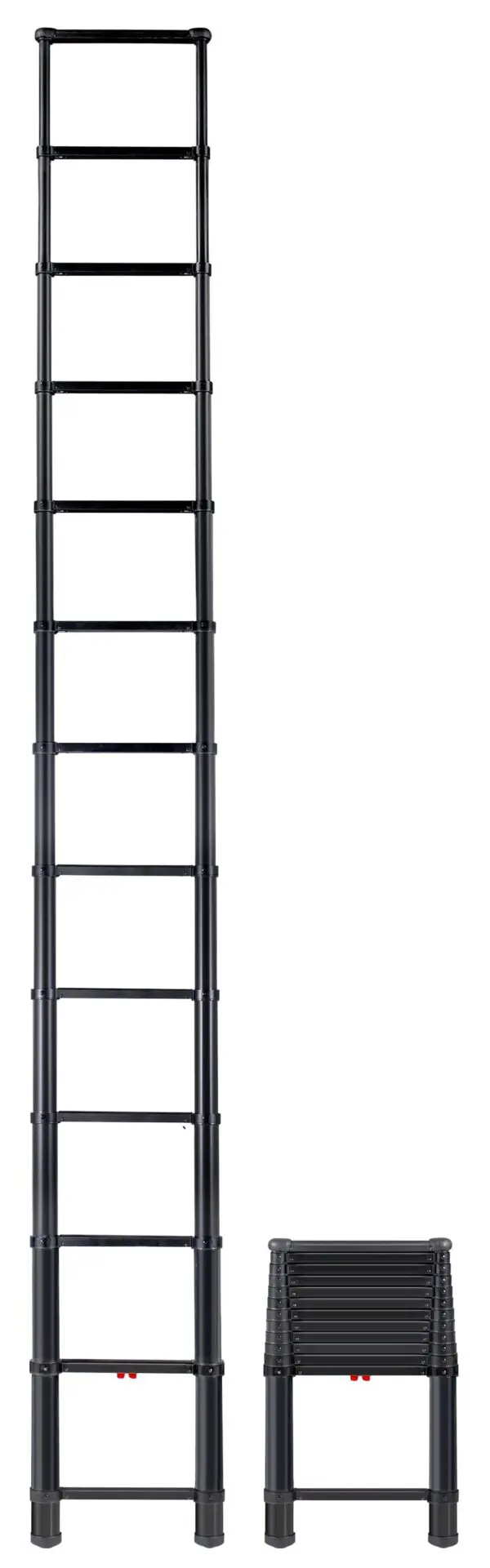 A ladder is shown with no one in it.